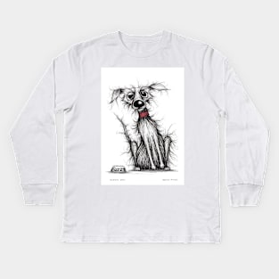 Fuzzy dog Kids Long Sleeve T-Shirt